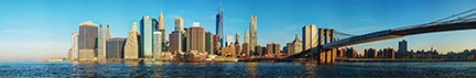 New York City cityscape with Brooklyn bridge - Jefferson Tours and Charters